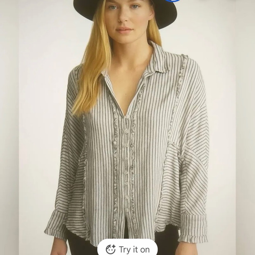 We the Free boho dolman sleeve high low hem top